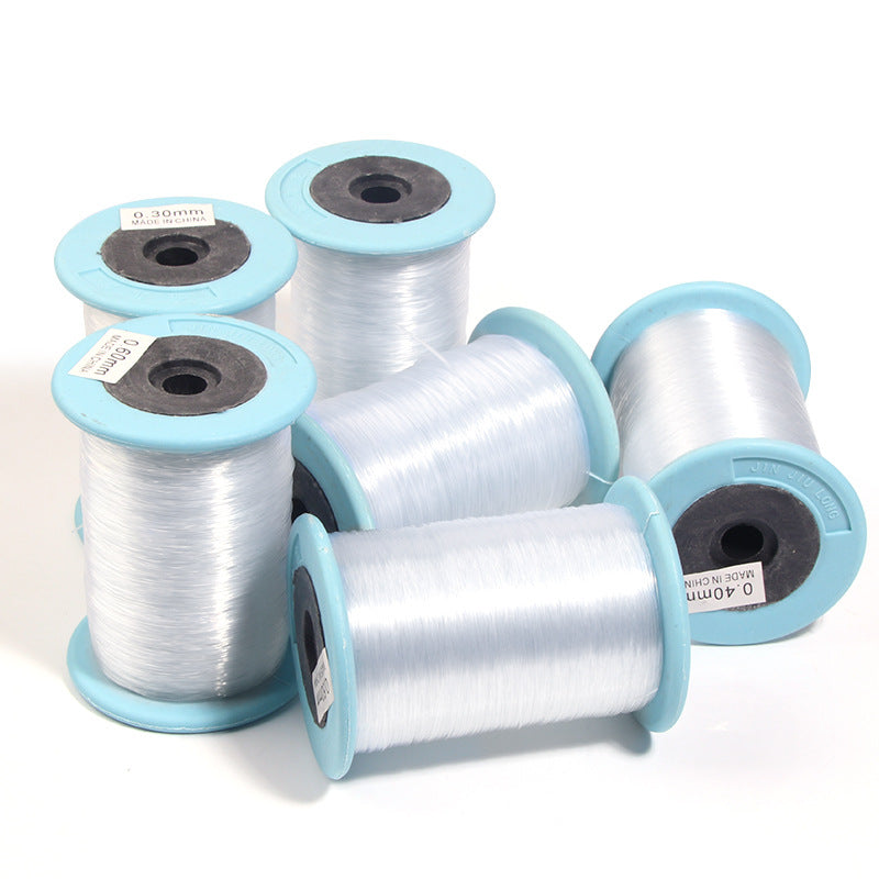 Manufacturer Supplies Large Rolls of Transparent Round Crystal Fishing Line, Non-Elastic Fishing Wire, Handmade Line, DIY Essential Jewelry Accessories